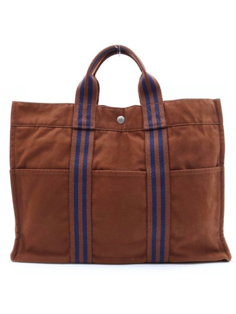 Hermes Fourre Tout MM Canvas Tote Bag Brown